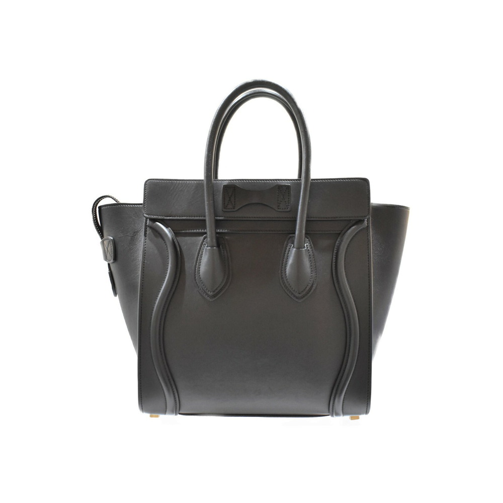 Celine Classic Black Shopper Handbag Leather Luggage - Picture 4 of 7